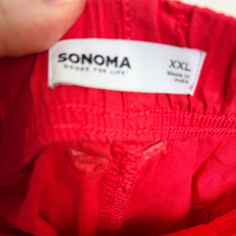 Mid Rise Casual Summer Shorts Red XXL Coastal Relaxed Fit - Picture 3 of 5